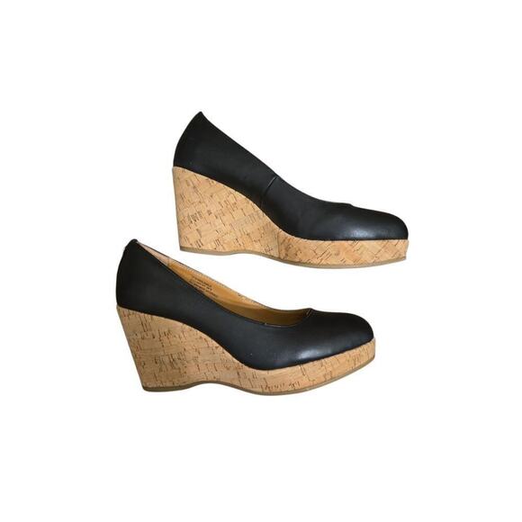 G.H. Bass & Co. Shoes - G.H Bass Co Shoes Womens 7.5 M Bass-Karlie Black Slip On Wedge